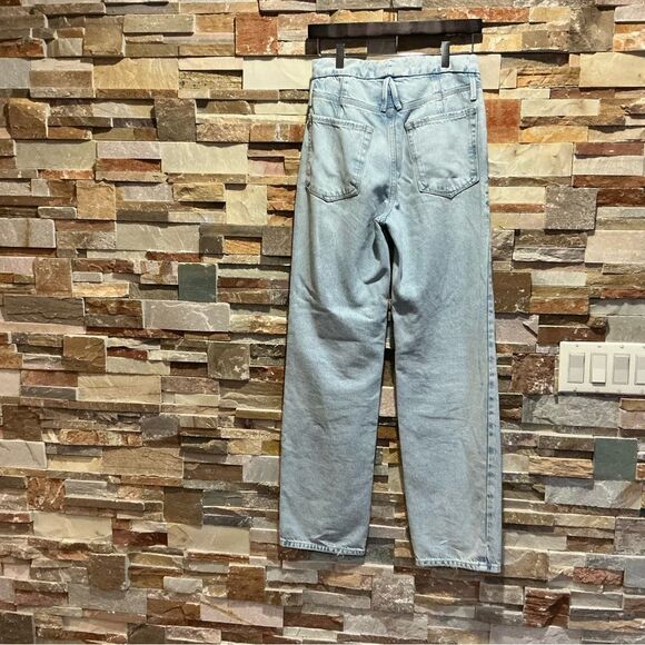 Zara Blue Straight Leg Jeans Classic Denim Style - Picture 3 of 5